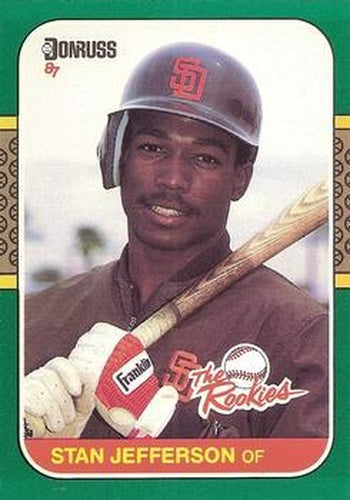 #43 - Stan Jefferson - San Diego Padres - 1987 Donruss The Rookies Baseball