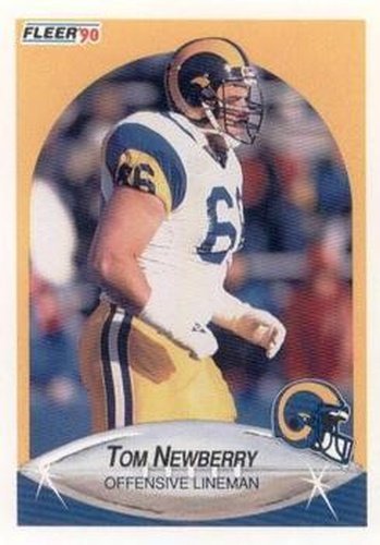 #43 Tom Newberry - Los Angeles Rams - 1990 Fleer Football