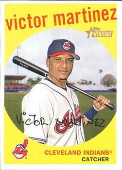 #43 Victor Martinez - Cleveland Indians - 2008 Topps Heritage Baseball