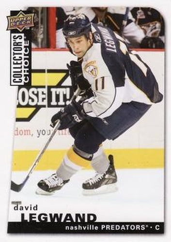 #43 David Legwand - Nashville Predators - 2008-09 Collector's Choice Hockey