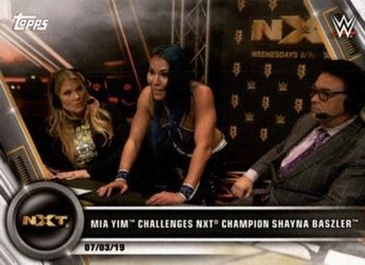 #43 Mia Yim Challenges NXT Champion Shayna Baszler - 2020 Topps WWE Women's Division Wrestling