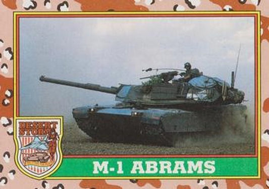 #43 M-1 Abrams - 1991 Topps Desert Storm
