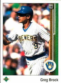 #543 Greg Brock - Milwaukee Brewers - 1989 Upper Deck Baseball