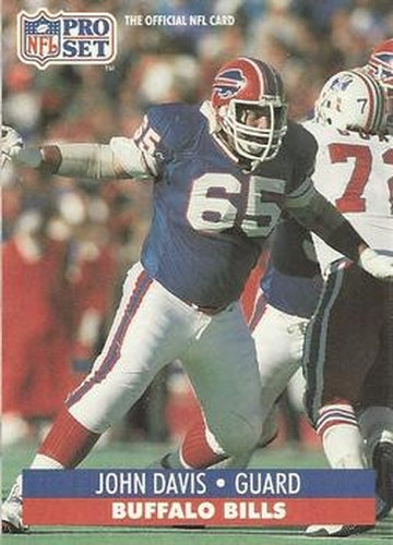#443 John Davis - Buffalo Bills - 1991 Pro Set Football