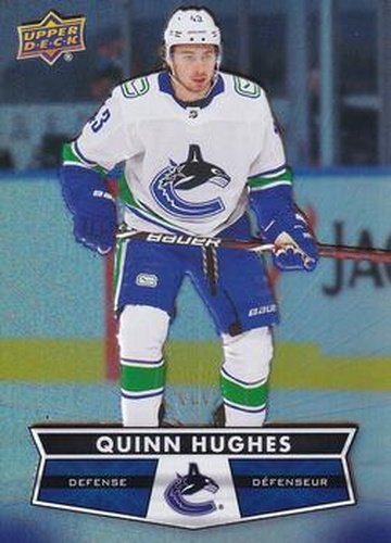 #43 Quinn Hughes - Vancouver Canucks - 2021-22 Upper Deck Tim Hortons Hockey