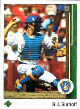 #343 B.J. Surhoff - Milwaukee Brewers - 1989 Upper Deck Baseball