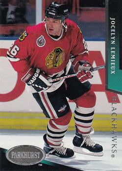#43 Jocelyn Lemieux - Chicago Blackhawks - 1993-94 Parkhurst Hockey