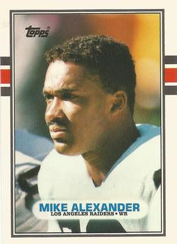 #43T Mike Alexander - Los Angeles Raiders - 1989 Topps Traded Football