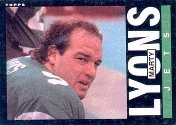 #343 Marty Lyons - New York Jets - 1985 Topps Football