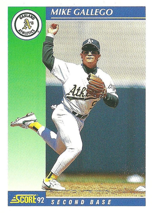 #43 Mike Gallego - Oakland Athletics - 1992 Score Baseball
