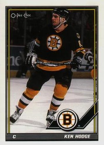 #440 Ken Hodge - Boston Bruins - 1991-92 O-Pee-Chee Hockey