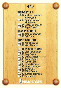 #440 Checklist: 382-440 - 1990-91 Hoops Basketball