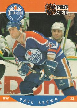 #440 Dave Brown - Edmonton Oilers - 1990-91 Pro Set Hockey