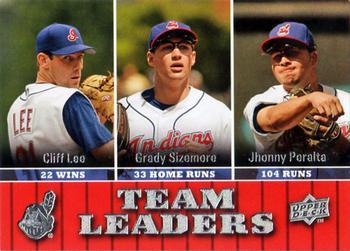 #440 Cliff Lee / Grady Sizemore / Jhonny Peralta - Cleveland Indians - 2009 Upper Deck Baseball