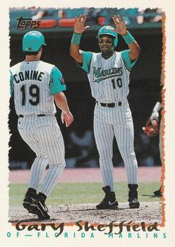 #440 Gary Sheffield - Florida Marlins - 1995 Topps Baseball