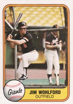 #440 Jim Wohlford - San Francisco Giants - 1981 Fleer Baseball