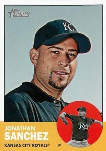 #440 Jonathan Sanchez - Kansas City Royals - 2012 Topps Heritage Baseball