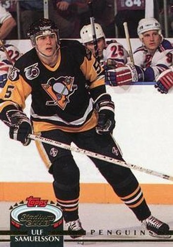 #440 Ulf Samuelsson - Pittsburgh Penguins - 1992-93 Stadium Club Hockey