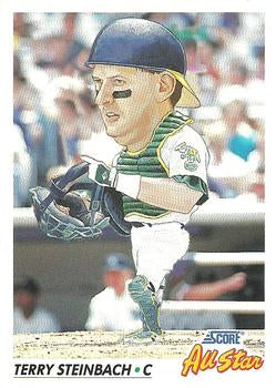 #440 Terry Steinbach - Oakland Athletics - 1992 Score Baseball