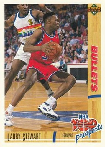 #440 Larry Stewart - Washington Bullets - 1991-92 Upper Deck Basketball