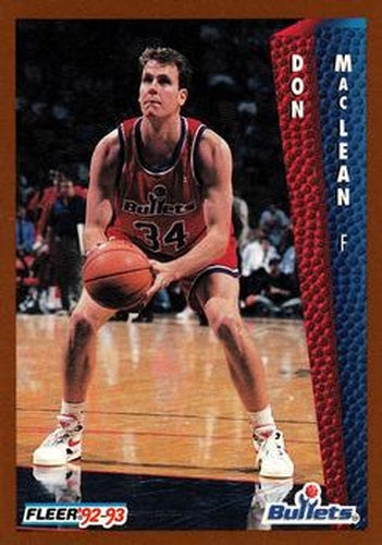 #440 Don MacLean - Washington Bullets - 1992-93 Fleer Basketball