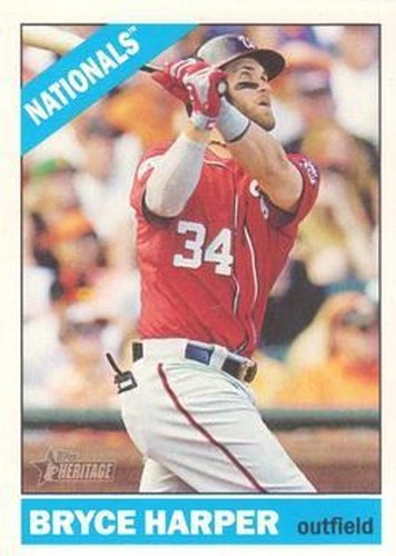 #440c Bryce Harper - Washington Nationals - 2015 Topps Heritage Baseball