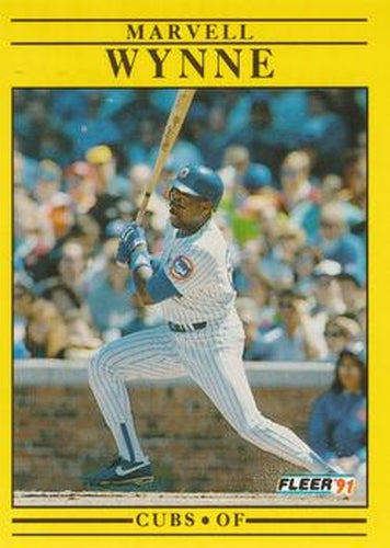 #441 Marvell Wynne - Chicago Cubs - 1991 Fleer Baseball