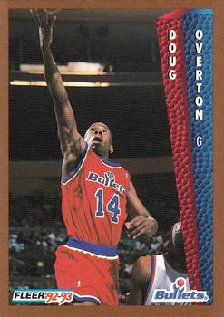 #441 Doug Overton - Washington Bullets - 1992-93 Fleer Basketball