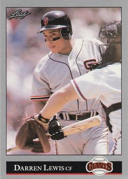 #441 Darren Lewis - San Francisco Giants - 1992 Leaf Baseball