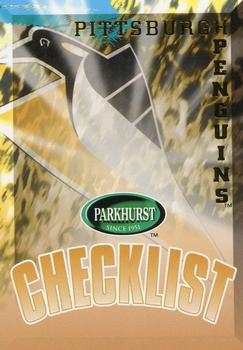 #441 Penguins Checklist - Pittsburgh Penguins - 1995-96 Parkhurst International Hockey