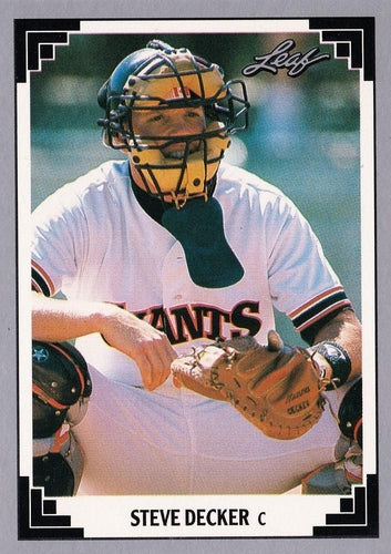 #441 Steve Decker - San Francisco Giants - 1991 Leaf Baseball