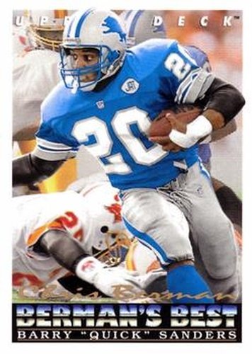#441 Barry Sanders - Detroit Lions - 1993 Upper Deck Football