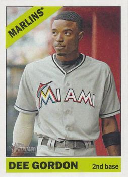 #441 Dee Gordon - Miami Marlins - 2015 Topps Heritage Baseball