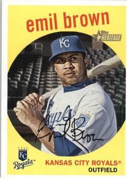 #441 Emil Brown - Kansas City Royals - 2008 Topps Heritage Baseball