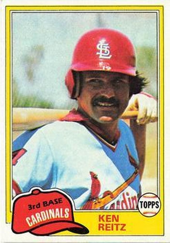 #441 Ken Reitz - St. Louis Cardinals - 1981 Topps Baseball