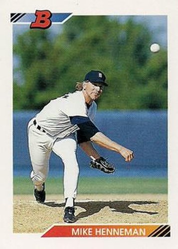 #441 Mike Henneman - Detroit Tigers - 1992 Bowman Baseball