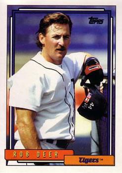 #441 Rob Deer - Detroit Tigers - 1992 Topps Baseball