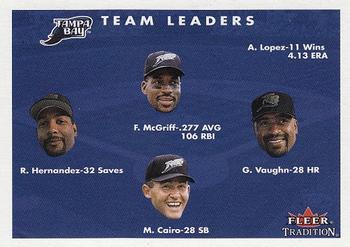 #441 Fred McGriff / Greg Vaughn / Miguel Cairo / Roberto Hernandez - Tampa Bay Devil Rays - 2001 Fleer Tradition Baseball