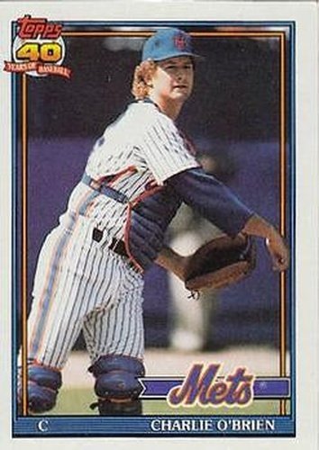 #442 Charlie O'Brien - New York Mets - 1991 Topps Baseball