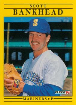 #442 Scott Bankhead - Seattle Mariners - 1991 Fleer Baseball