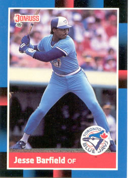#442 Jesse Barfield - Toronto Blue Jays - 1988 Donruss Baseball