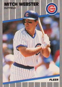 #442 Mitch Webster - Chicago Cubs - 1989 Fleer Baseball