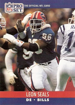 #442 Leon Seals - Buffalo Bills - 1990 Pro Set Football