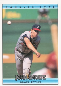 #442 John Smoltz - Atlanta Braves - 1992 Donruss Baseball