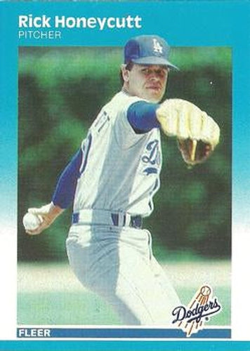 #442 Rick Honeycutt - Los Angeles Dodgers - 1987 Fleer Baseball