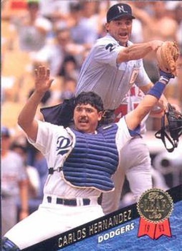 #442 Carlos Hernandez - Los Angeles Dodgers - 1993 Leaf Baseball