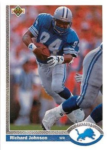 #442 Richard Johnson - Detroit Lions - 1991 Upper Deck Football