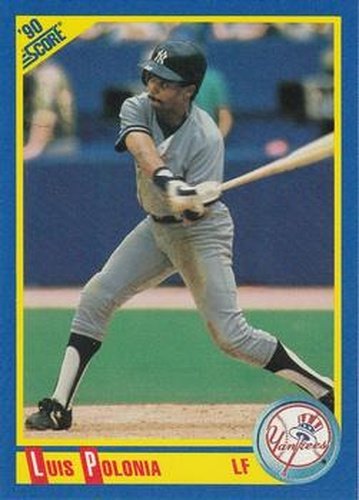#442 Luis Polonia - New York Yankees - 1990 Score Baseball