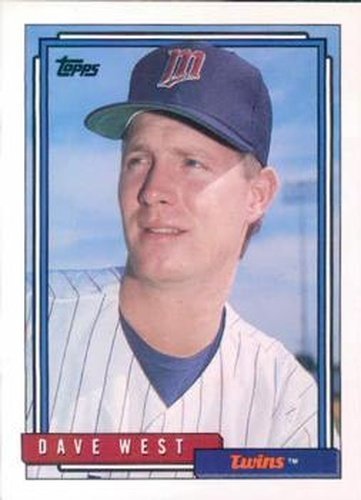 #442 Dave West - Minnesota Twins - 1992 Topps Baseball