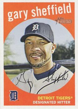#442 Gary Sheffield - Detroit Tigers - 2008 Topps Heritage Baseball